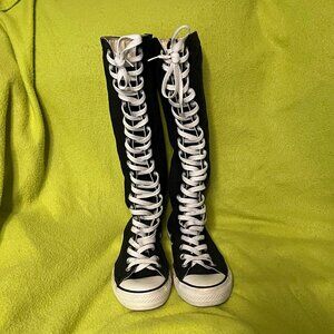 Converse XXHi Zipper Chuck Taylor Sneakers All Star Black Womens Sz 8 Knee High